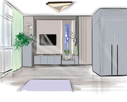 Эскиз гостиной 2