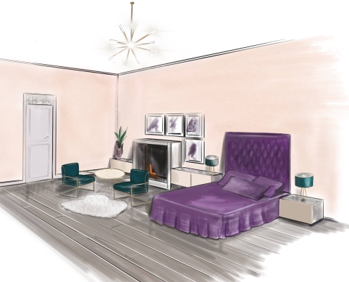 Эскиз спальни 2