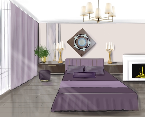 Эскиз спальни 3