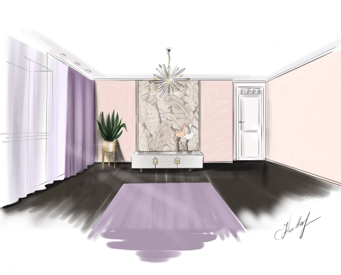 Эскиз спальни