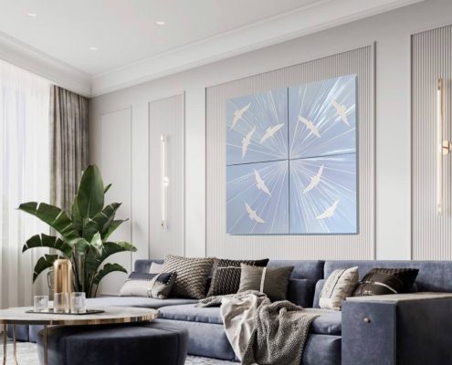 Картина для интерьера - Журавли летят домой 1 Картина для интерьера - Журавли летят домой 1