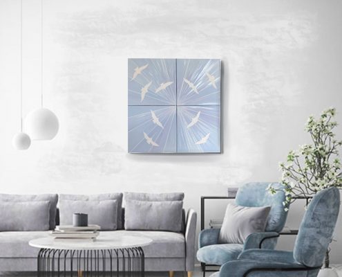 Картина для интерьера - Журавли летят домой 4 Картина для интерьера - Журавли летят домой 4