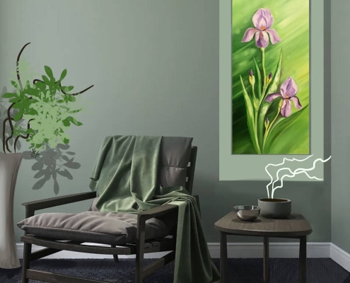 Картина для интерьера Ирисы 1