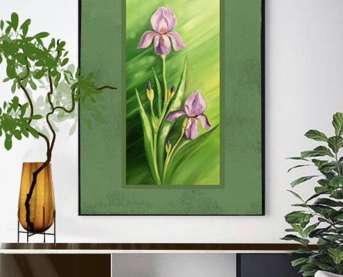 Картина для интерьера Ирисы 2
