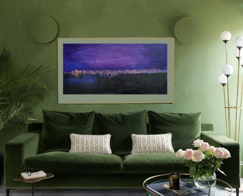 Картина для интерьера Ночной город 3