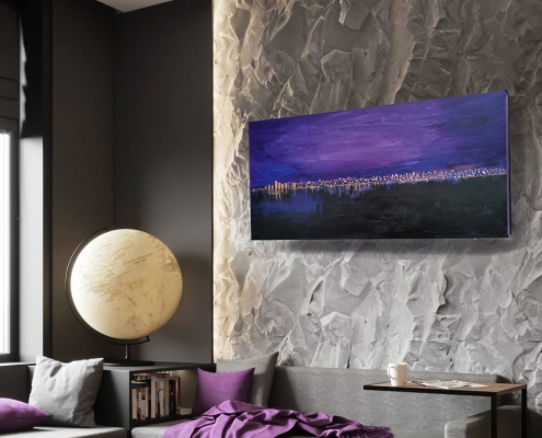 Картина для интерьера Ночной город 5