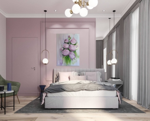 Картина для интерьера Розовые пионы 2