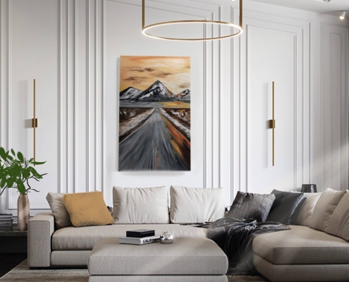 Картина маслом Путь, освещенный солнцем 4